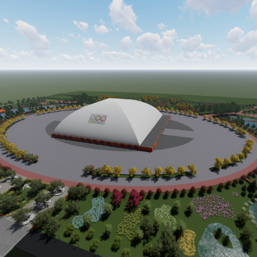 “建模大师杯”全国BIM建模网络争霸赛 - 湖北省襄阳市”一江两河”项目新轴舞台BIM技术应用
