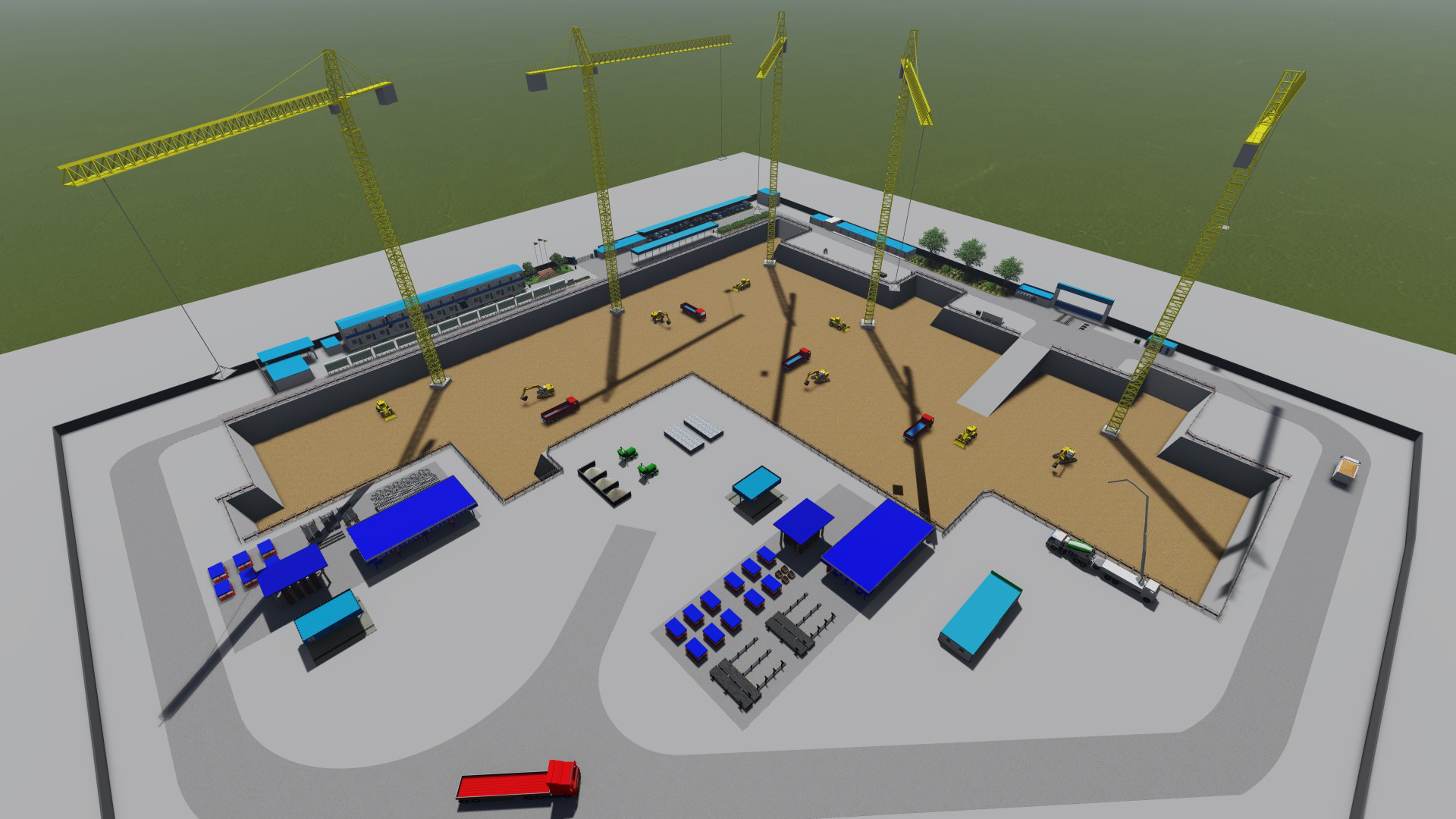 大型停车场bim模型