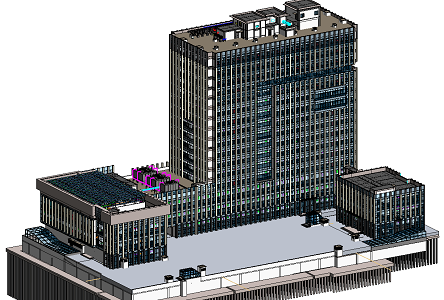 大型停车场bim模型