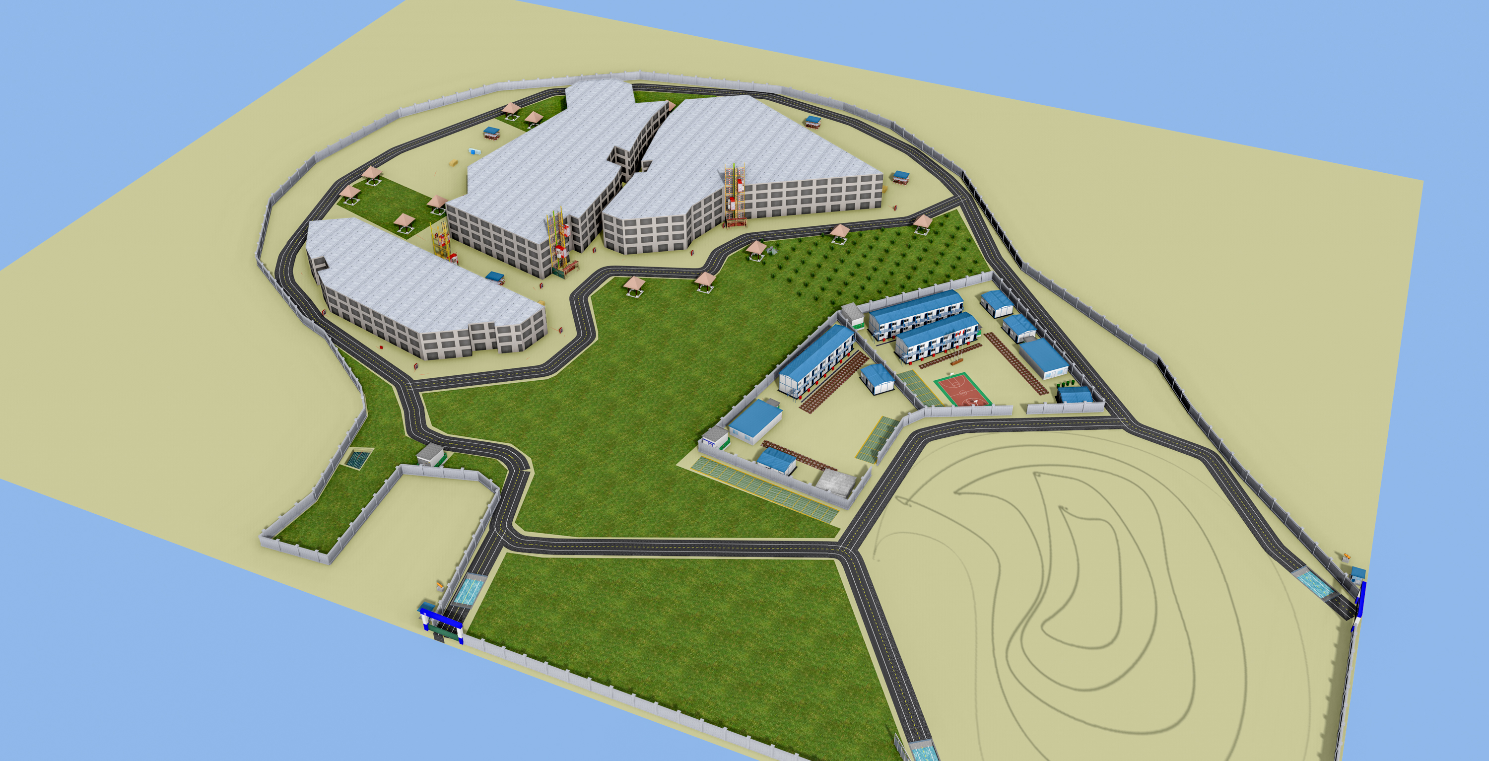 大型停车场bim模型